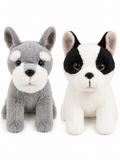 (Set Of 2) 7" Adorable Sitting Dog Assortment soft plush Toy