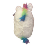 7'' Cute Sitting White/Blue Belly Buddy Unicorn Plush Collection Cuddly Soft Toy