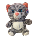 7'' Cute Grey Stripped Kitten/Cat Soft Cuddly Stuffed Animal Plush Toy