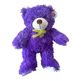 10'' Adorable Purple Ribboned Teddy Bear Super Cute Soft Plush Toy
