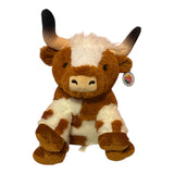 12" Sitting Texas Longhorn Cow / Bull Stuff Animal Super Soft Plushy Toy
