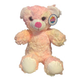 9" Pink Curly Cotton Candy Cuddly Bear Soft Plush