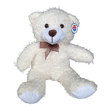 10'' Adorable White Ribboned Teddy Bear Super Soft Plush Toy