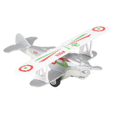 (Set of 12) 5.25'' Die Cast Biplanes Pull Back Propeller Classic Planes Toys