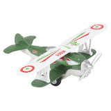 (Set of 12) 5.25'' Die Cast Biplanes Pull Back Propeller Classic Planes Toys