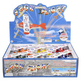 (Set of 12) 5.25'' Die Cast Biplanes Pull Back Propeller Classic Planes Toys