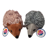 (SET OF 2) 6" Cute Brown & Grey Hedgehog Plush Soft Stuff Toy