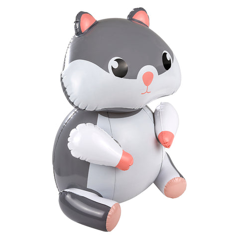 24" Gray Hamster Inflatable - Baby Gerbil Inflate Blow Up Toy Party Decoration