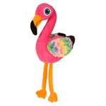 18" Pink Flamingo Plush With Colorful Wings Stuff Animal Toy