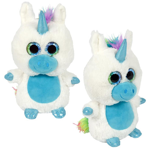 (Set of 2) 9'' Cute Big Eye Unicorn Plump Plush Collection Cuddly Soft Toy