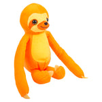 10'' inch Cute Neon Orange Sloth Plush Toy Soft Cuddly Stuffed Animal