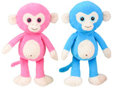 (Set Of 2) 10'' inch Pink & Blue Cute Monkeys Plush Soft Cuddly Toy