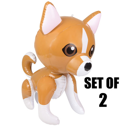 (Set of 2) 24" Chihuahua Fox Inflatable - Wolf Inflate Blow Party Decoration